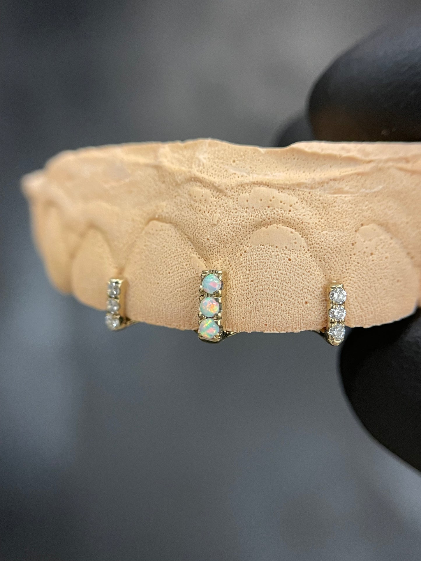 White Opal x Diamond Spacers