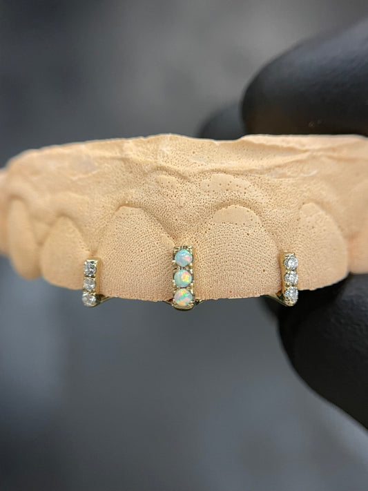 White Opal x Diamond Spacers